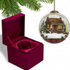 Vintage Christmas at the Cabin Hand Painted Mouth Blown Glass Ornament