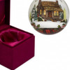 Vintage Christmas at the Cabin Hand Painted Mouth Blown Glass Ornament