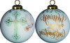 Gold Confirmation Hand Painted Mouth Blown Glass Ornament