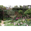 Outdoor Fiberglass Bird Bath in Gray Aged Granite Stone Finish