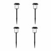 4 Pack - Solar LED Light Set - Outdoor Path Lighting in Black