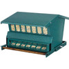 Rugged Green Metal Squirrel-Proof Bird Feeder with Easy-Refill Top