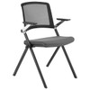 Set of Two Black Gray and Black Mesh Conference Office Chair