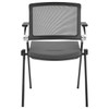 Set of Two Black Gray and Black Mesh Conference Office Chair