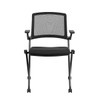 Set of Two Black Mesh Rolling Conference Office Chair