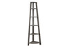 71" Taupe Wood Corner Bookcase