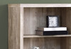 48" Taupe Wood Bookcase