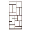 86" Natural and Brown Wood Ten Tier Bookcase