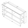 30" White Open Bookcase With Two Shelves
