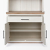 White And Medium Brown Wood Shelving Unit With 3 Shelves