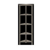 60" Washed Grey Solid Wood Corner Bookcase