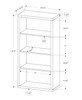 48" Brown Wood Bookcase