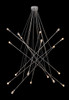 Silver Multi Light Metal Dimmable Chandelier