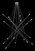 Silver Multi Light Metal Dimmable Chandelier