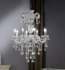 Candle Style Empire Transparent Glass Led Ceiling Light