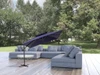 11' Navy Blue Polyester Round Tilt Cantilever Patio Umbrella With Stand