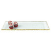 18 Mouth Blown Rectangular Edge Gold Leaf Serving Platter Or Tray