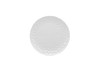 White Six Piece Round Pebbled Porcelain Service For Six Salad Plate Set