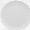 White Six Piece Round Pebbled Porcelain Service For Six Salad Plate Set