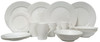 White Sixteen Piece Round Bone China Service For Four Dinnerware Set