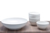 White Six Piece Porcelain Service For Six Bowl Set