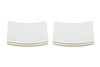 White Six Piece Square Bone China Service For Six Bread and Butter Set