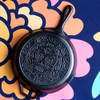 Black 10 inch Lightweight Cast Iron Skillet -  Da de los Muertos - Made in USA