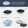 6-Piece Baby Blue Cast Iron Cookware Set