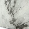 6" White and Gray Marbleized Ceramic Indoor Outdoor Round Pot Planter