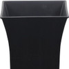 7" Black Recycled Plastic Indoor Outdoor Square Pot Planter