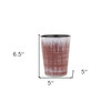 5" Brown and Ivory Textural Tone On Tone Recycled Plastic Indoor Outdoor Round Pot Planter