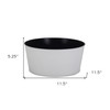 12" White Recycled Plastic Indoor Outdoor Round Pot Planter