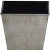 5" Gray Recycled Plastic Indoor Outdoor Square Pot Planter