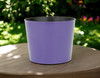 7" Navy Blue Recycled Plastic Indoor Outdoor Round Pot Planter