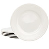 Elama Gretel 6 Piece Round Stoneware Dinner Plate Set in White