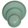 Gibson Home Rockaway 12 Piece Stoneware Dinnerware Set In Matte Teal