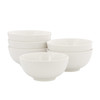 Elama Ophelia 6 Piece Stoneware Cereal Bowl Set in White