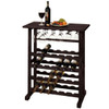Floor-Standing Dark Espresso Brown 24-Bottle Wine Rack