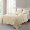 King size Coastal Beach Starfish Seashells Sea Horse Sand Tan 3-Piece Quilt Set