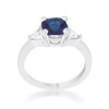 Shonda 1.8ct Sapphire CZ Rhodium Cushion Classic Statement Ring