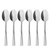 Elama Inesa 6 Piece Mirror Polished + Sand Blasted Stainless Steel Teaspoon Set