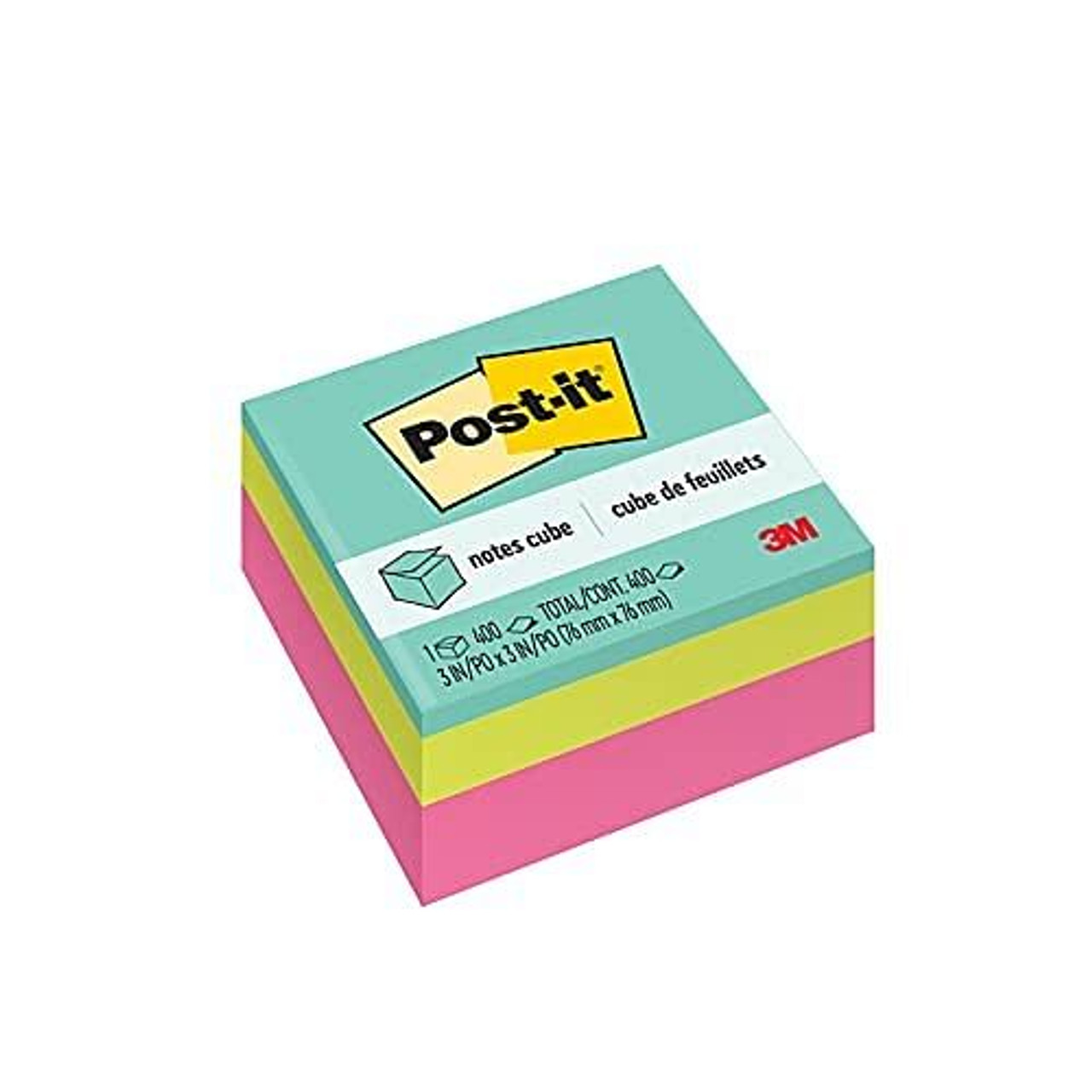 Sticky Notes 3x3 in 1 Cube Assorted Colors