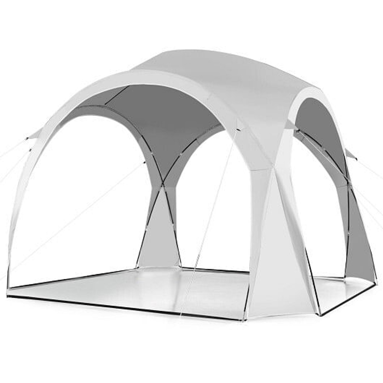 11 x 11 Feet Patio Sun Shade Shelter Canopy Tent Portable UPF 50+ Outdoor Beach-White