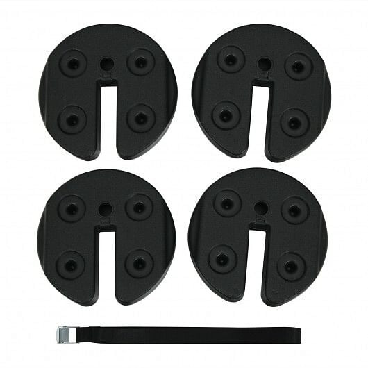 Set of 4 Canopy Weights 20lbs Weight Plate Kit with No-Pinch Design
