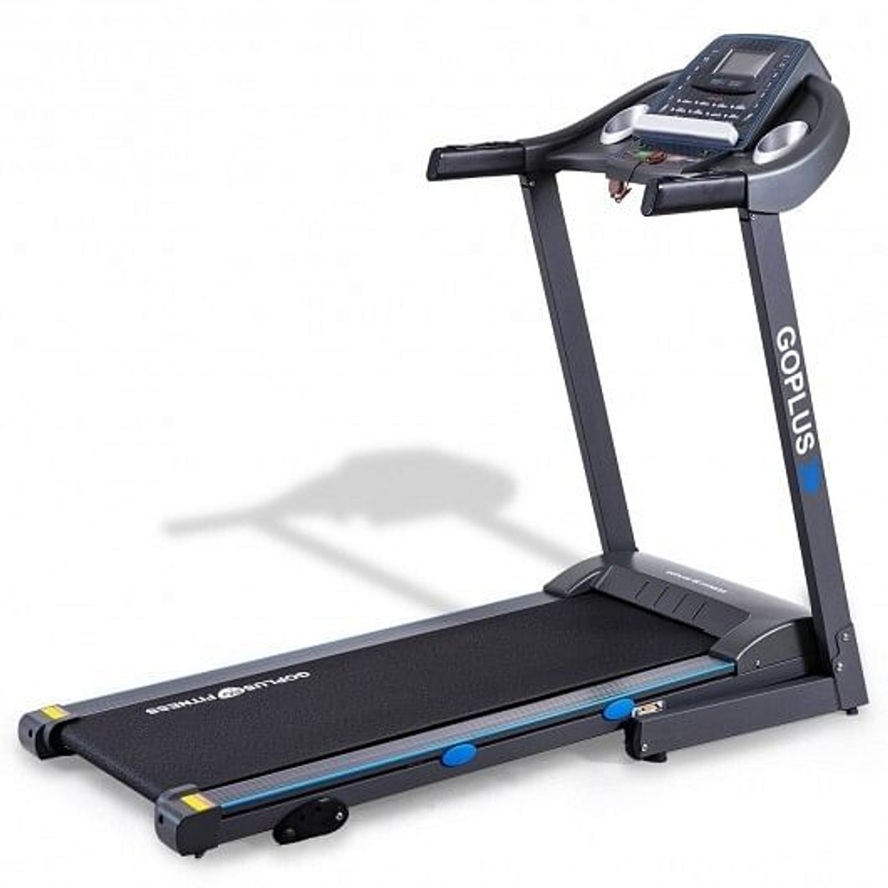 2.25 HP Folding Electric Motorized Power Treadmill with Blue Backlit LCD Display