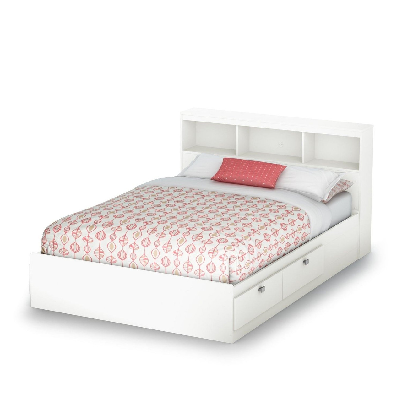 Full size Modern Platform Bed with 4 Storage Drawers