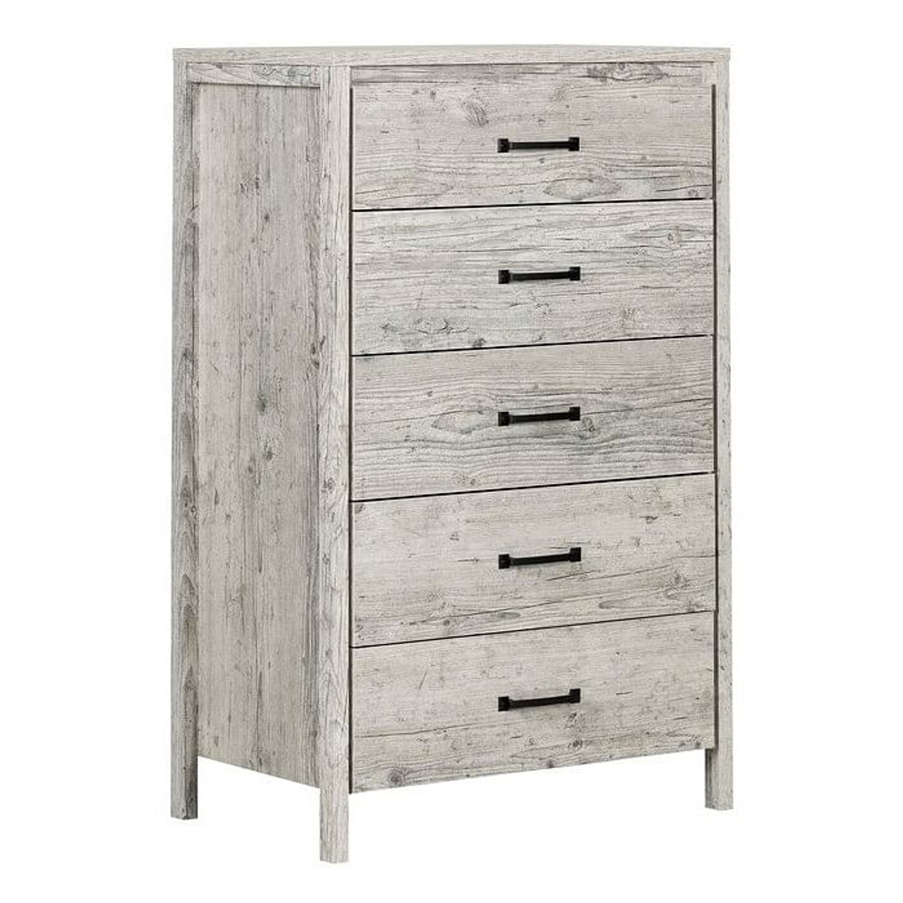 Modern Washed Pine 5 Drawer Storage Chest