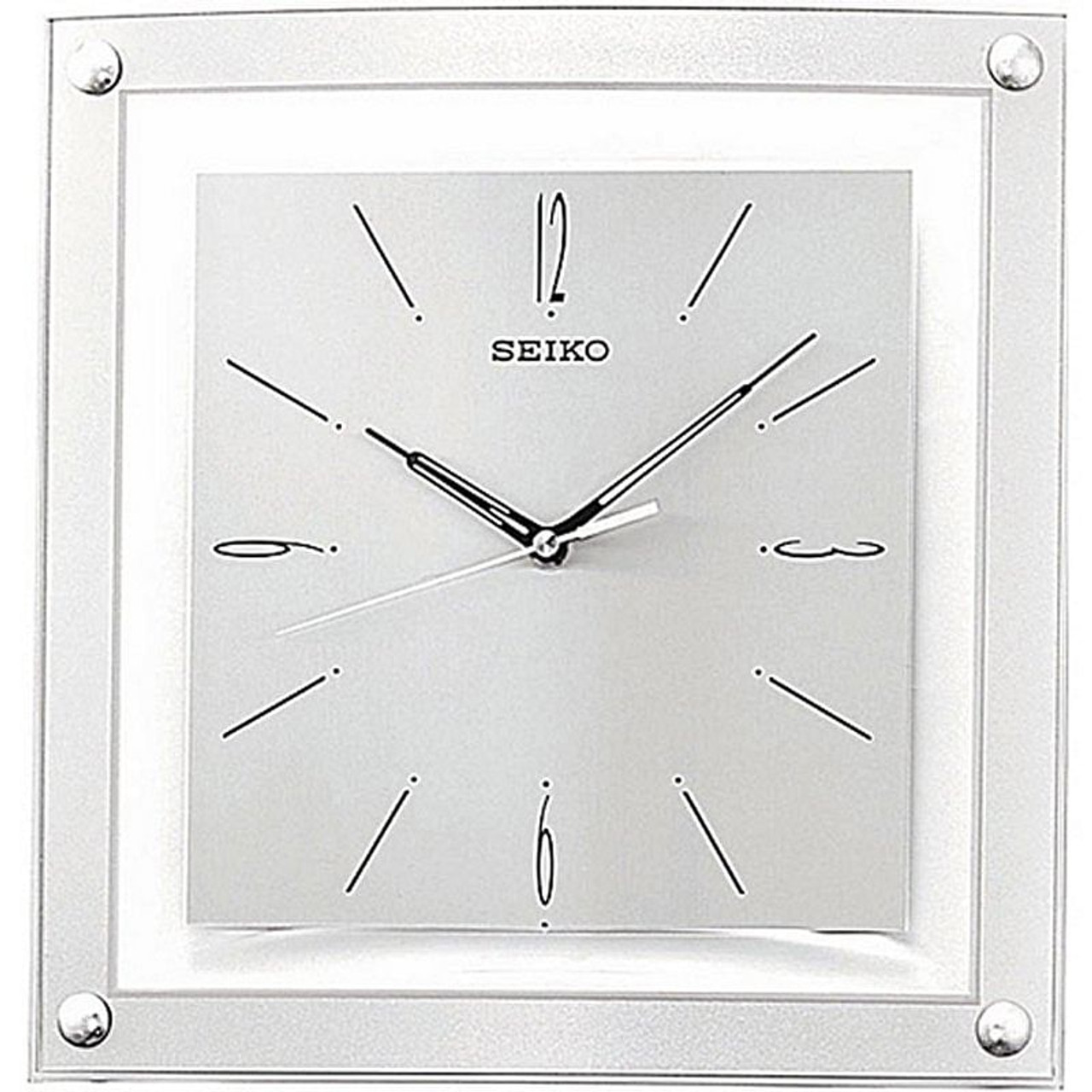 Contemporary 12.25-inch Square Quiet Analog Wall Clock