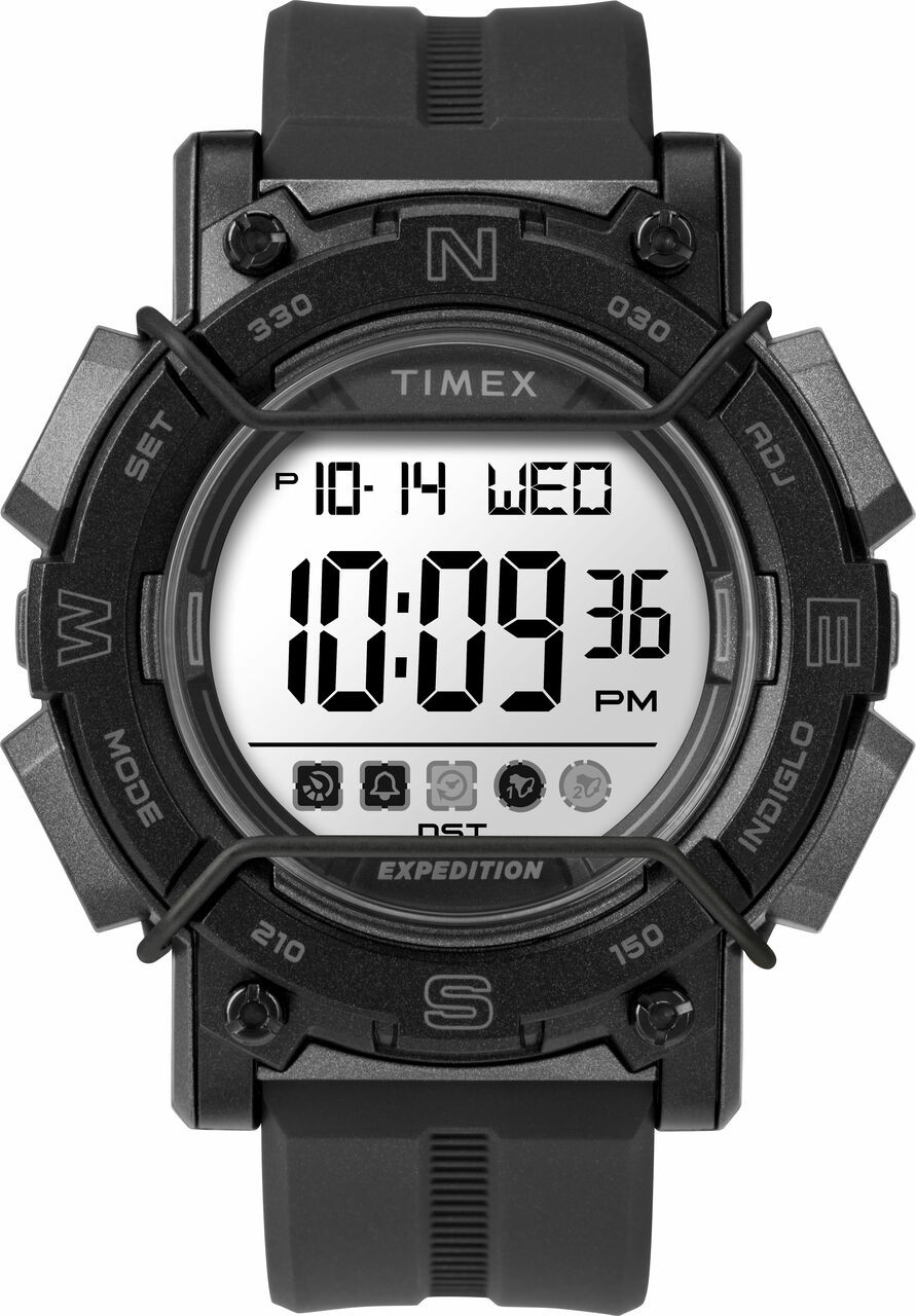 Timex TW4B18100 Men's Expedition   Chrono-Alarm-Timer 47mm Black Resin Strap Watch