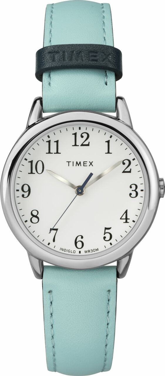 Timex TW2R62900 Women's 30mm Easy Reader Blue Leather Strap Watch